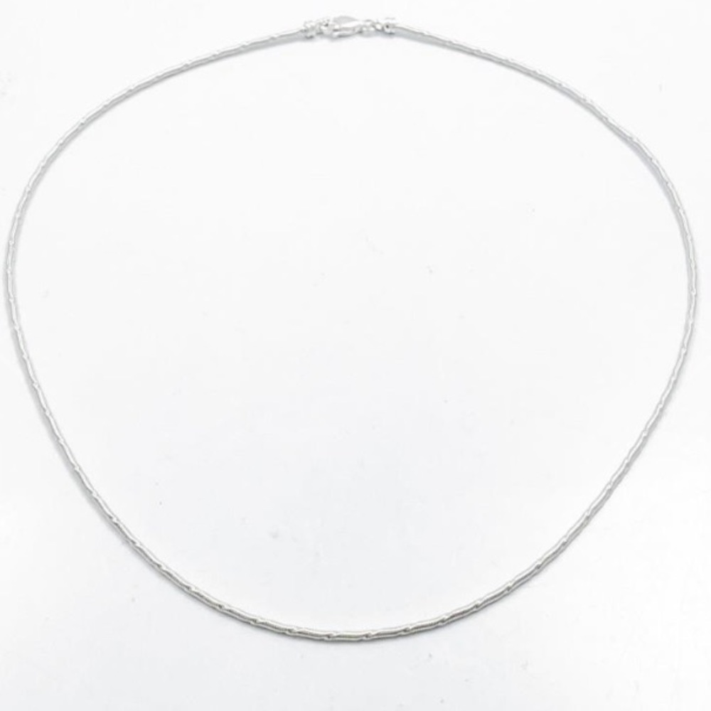 16" Twisted Omega Link Sterling Silver Chain